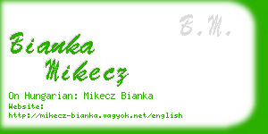 bianka mikecz business card